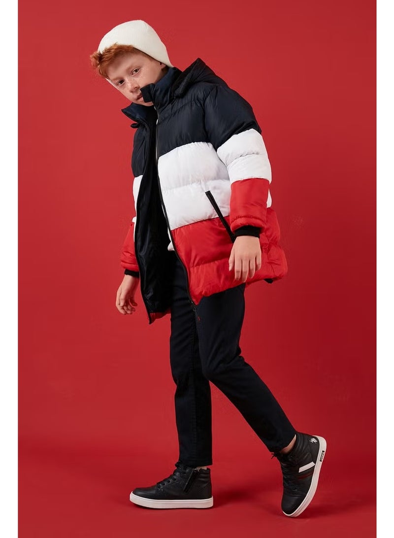 Lela Plush Lined Removable Hooded Puffer Coat Boys' Coat 57611967 - Image 3